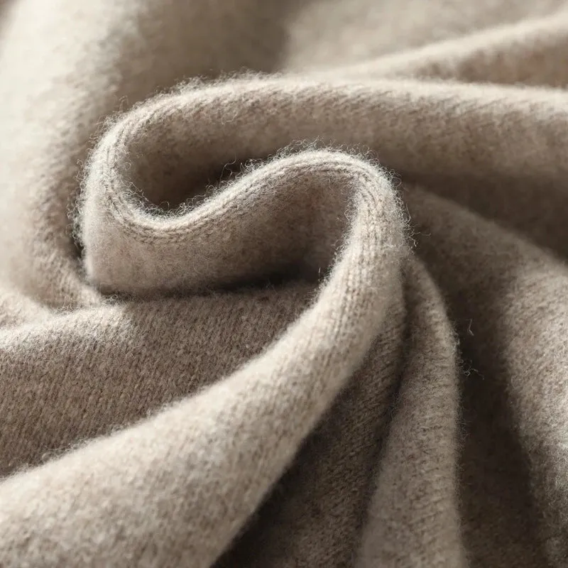 100% Cashmere Turtleneck Men Pullovers  Autumn Winter Soft Light Warm Rolled Neck Jumper Jersey Pull Homme Knitted Sweater