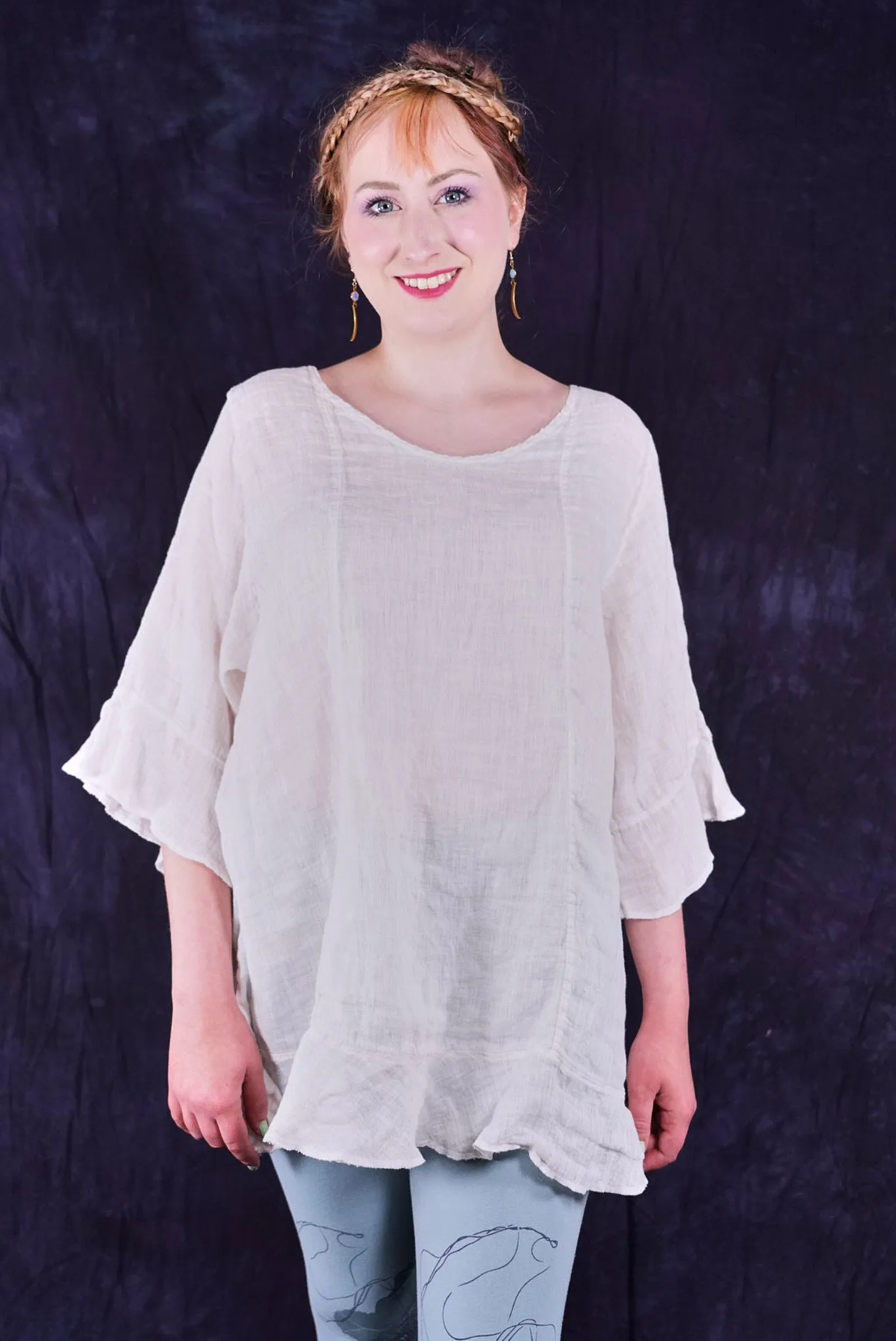 1516 Bias Flounce Top Jasmine