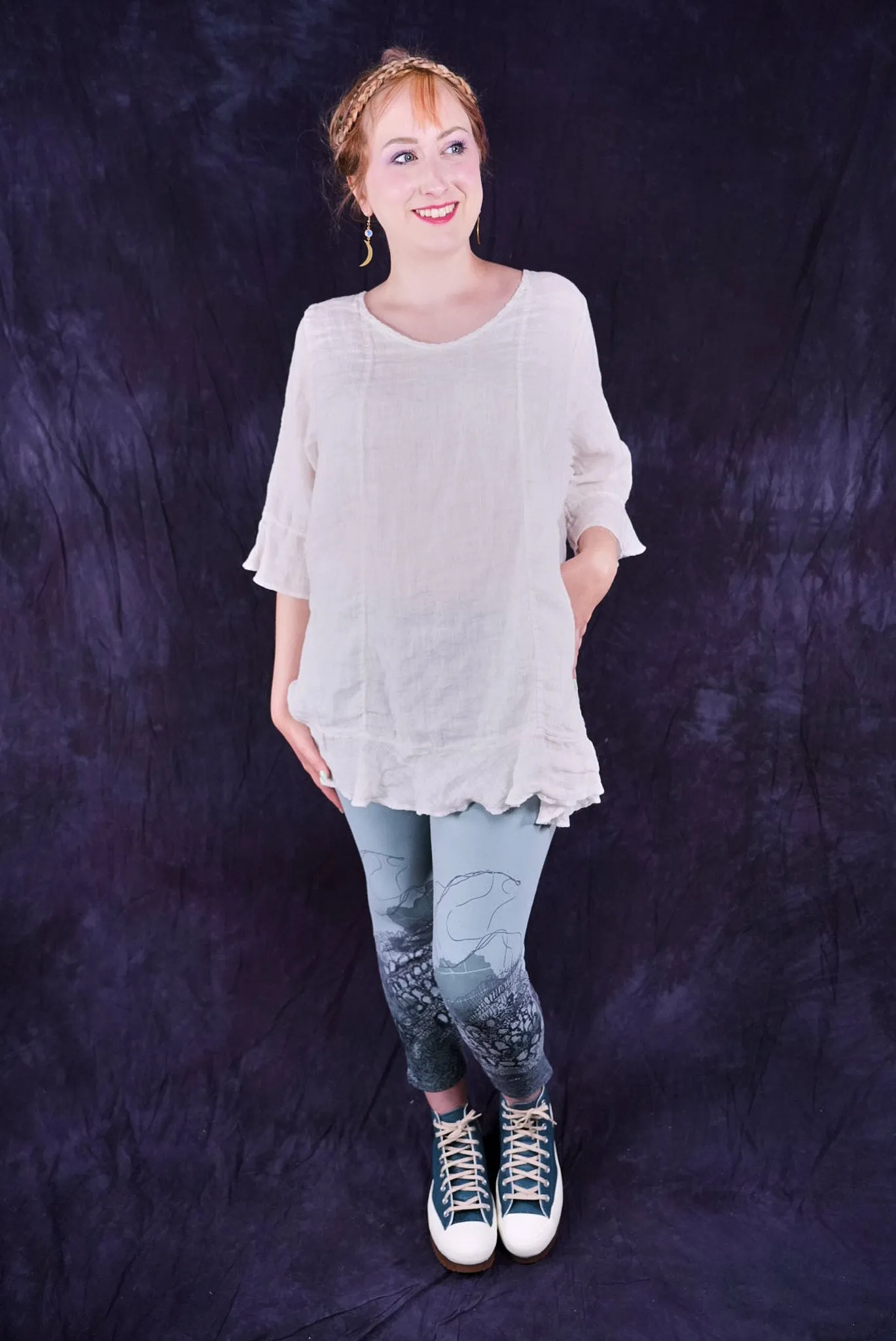 1516 Bias Flounce Top Jasmine