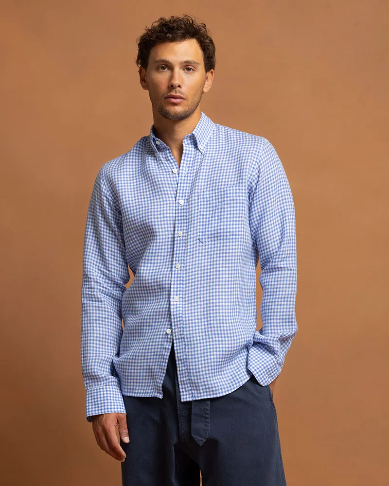 1883 Linen Gingham (Periwinkle)