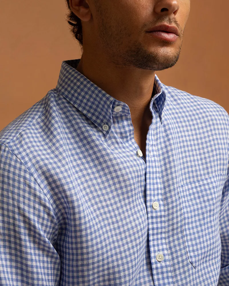 1883 Linen Gingham (Periwinkle)
