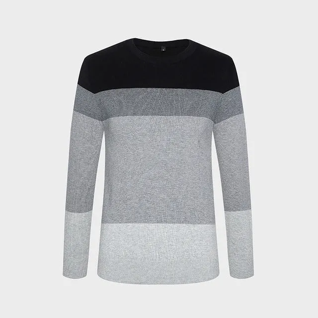 2018 New Autumn Winter Fashion Brand Clothing Men's Sweaters O-Neck Slim Fit Men Pullover 100% Cotton Knitted Sweater Men M-5XL