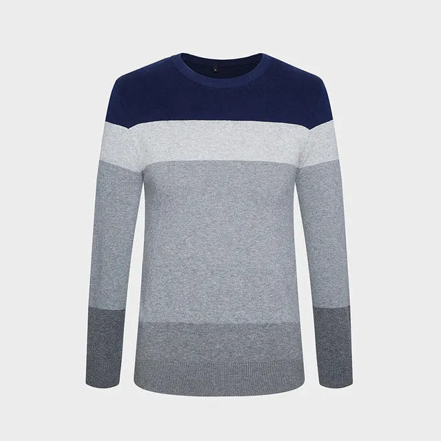 2018 New Autumn Winter Fashion Brand Clothing Men's Sweaters O-Neck Slim Fit Men Pullover 100% Cotton Knitted Sweater Men M-5XL