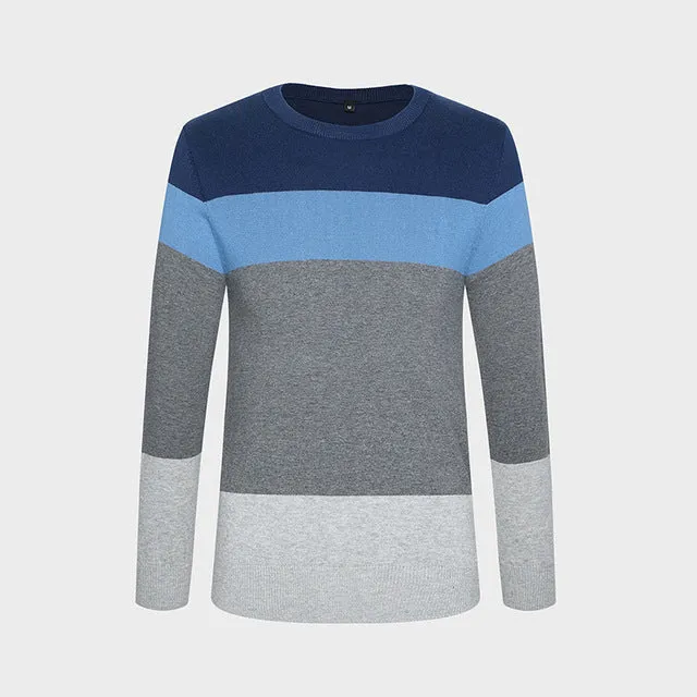 2018 New Autumn Winter Fashion Brand Clothing Men's Sweaters O-Neck Slim Fit Men Pullover 100% Cotton Knitted Sweater Men M-5XL