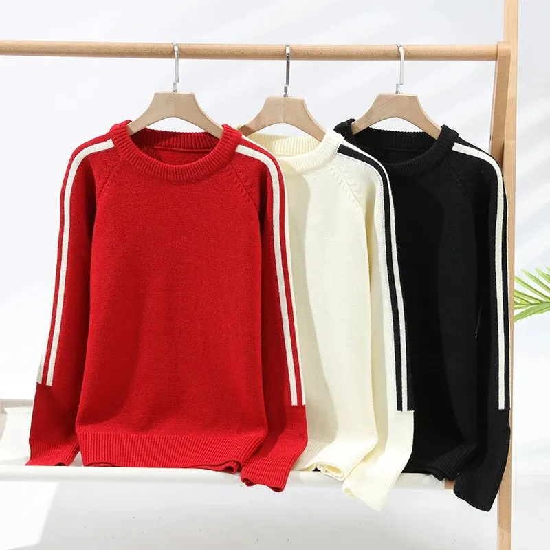 2024 New Autumn Winter High End Luxury Wool Sweater Men Jumper Fashion Striped Mens Christmas Sweaters Keep Warm Pull Homme