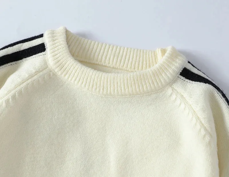 2024 New Autumn Winter High End Luxury Wool Sweater Men Jumper Fashion Striped Mens Christmas Sweaters Keep Warm Pull Homme