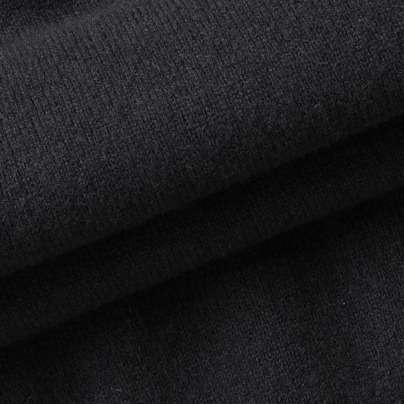 8XL 7XL 6XL 2024 New Fall Winter High End Luxury 100% Wool Sweater Men Casual Zipper Turtleneck Pullover Soft Warm Mens Sweaters