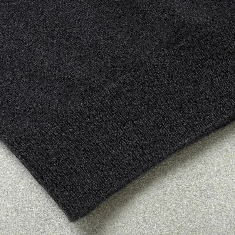 8XL 7XL 6XL 2024 New Fall Winter High End Luxury 100% Wool Sweater Men Casual Zipper Turtleneck Pullover Soft Warm Mens Sweaters