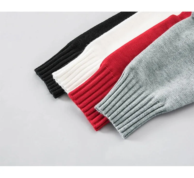 8XL 7XL 6XL 2024 New Fall Winter High End Turtleneck Sweater Men Hip Hop Anime Design Christmas Jumper Luxury Cashmere Pullover