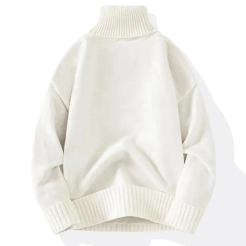 8XL 7XL 6XL 2024 New Fall Winter High End Turtleneck Sweater Men Hip Hop Anime Design Christmas Jumper Luxury Cashmere Pullover