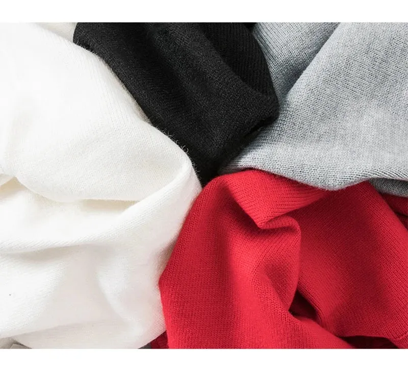 8XL 7XL 6XL 2024 New Fall Winter High End Turtleneck Sweater Men Hip Hop Anime Design Christmas Jumper Luxury Cashmere Pullover