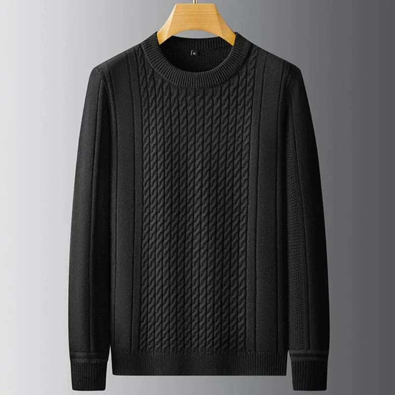 8XL 7XL 6XL Thick Warm Pull Homme 2024 New Fall Winter High End Casual Sweater Men Fashion Mens Sweaters Oversize Loose Pullover