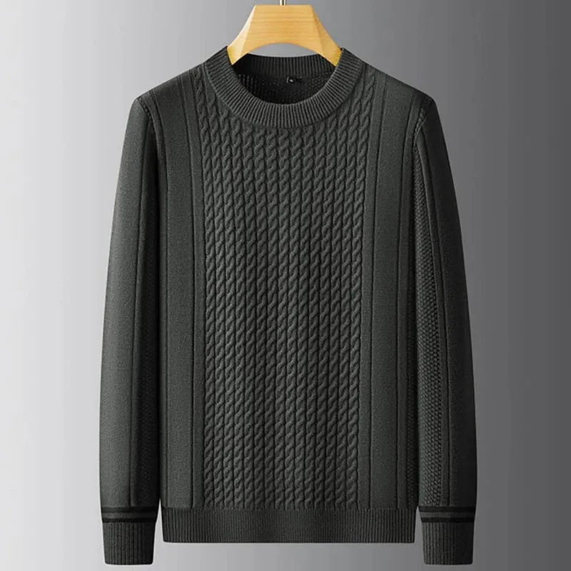 8XL 7XL 6XL Thick Warm Pull Homme 2024 New Fall Winter High End Casual Sweater Men Fashion Mens Sweaters Oversize Loose Pullover