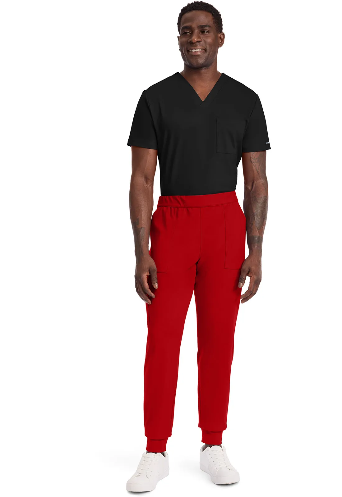 Achieve CK034 Men's Pull-on Jogger Pants Red