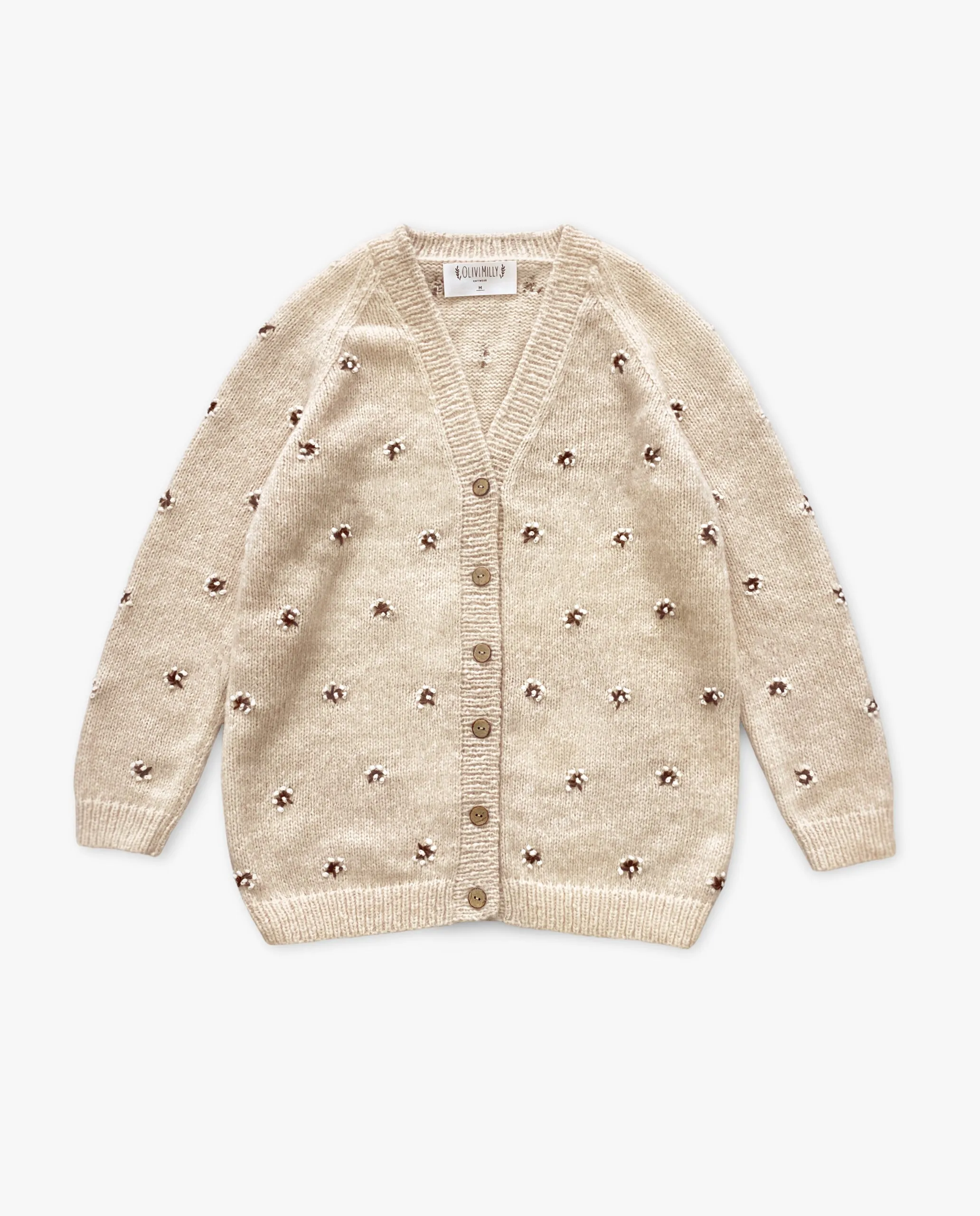 Adult Flora cardigan | Wheat