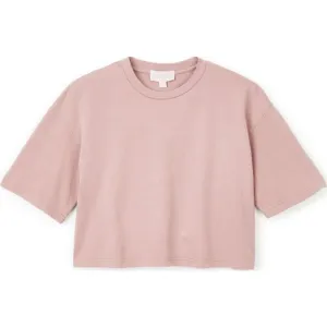 AMANDA S/S CROP TEE - MAUVE