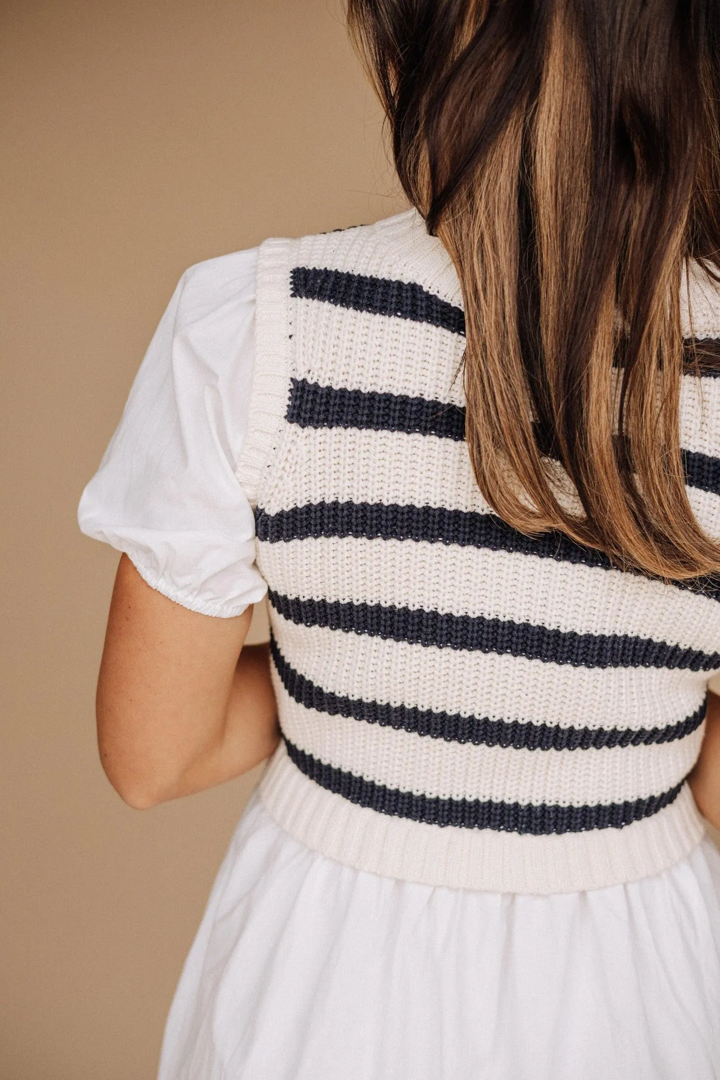 Annie Sweater Top Dress in Off White