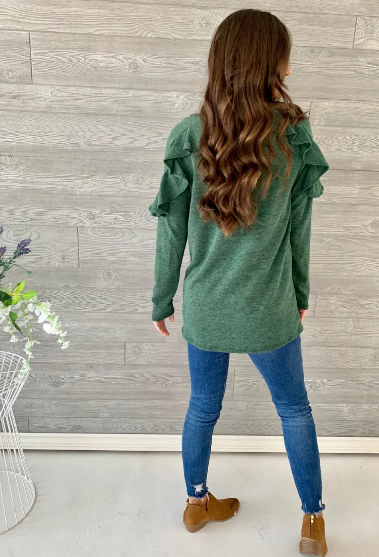 Aria Ruffle Top-Final Sale