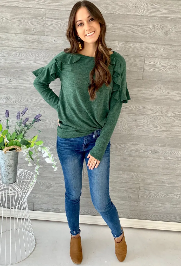 Aria Ruffle Top-Final Sale