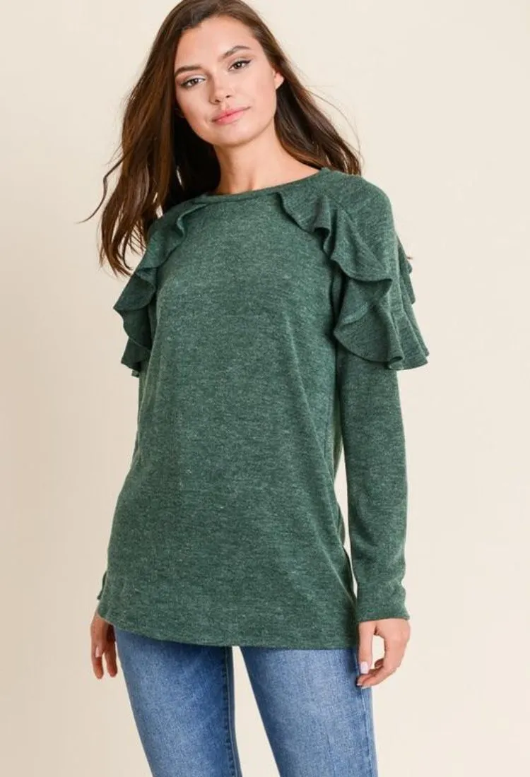 Aria Ruffle Top-Final Sale
