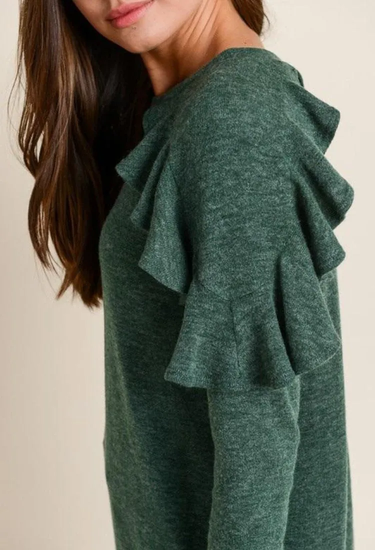 Aria Ruffle Top-Final Sale