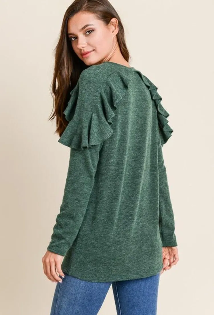 Aria Ruffle Top-Final Sale