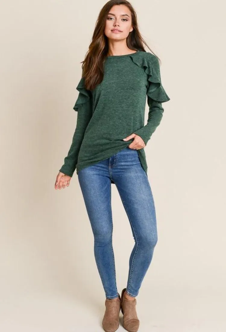 Aria Ruffle Top-Final Sale