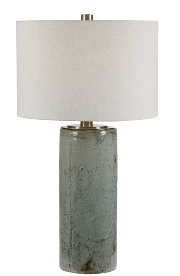 Arman Aqua Crackle Table Lamp