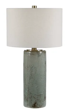 Arman Aqua Crackle Table Lamp