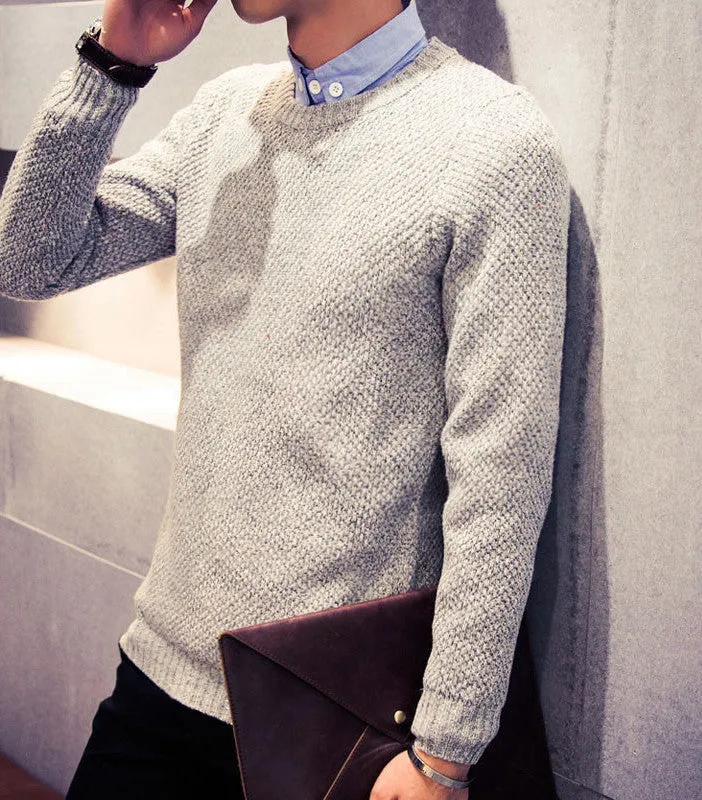 Autumn Winter Men Sweaters Cashmere Wool Pullovers Knitting Thick Warm Designer Slim Fit Casual Knitted Man Knitwear