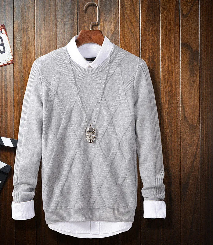Autumn Winter Men Sweaters Cashmere Wool Pullovers Knitting Thick Warm Designer Slim Fit Casual Knitted Man Knitwear