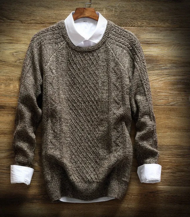 Autumn Winter Men Sweaters Cashmere Wool Pullovers Knitting Thick Warm Designer Slim Fit Casual Knitted Man Knitwear
