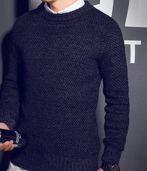 Autumn Winter Men Sweaters Cashmere Wool Pullovers Knitting Thick Warm Designer Slim Fit Casual Knitted Man Knitwear