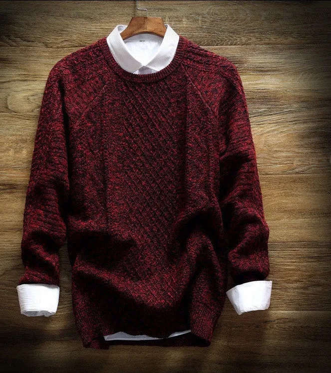 Autumn Winter Men Sweaters Cashmere Wool Pullovers Knitting Thick Warm Designer Slim Fit Casual Knitted Man Knitwear