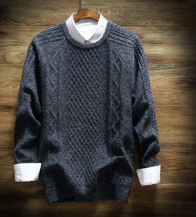 Autumn Winter Men Sweaters Cashmere Wool Pullovers Knitting Thick Warm Designer Slim Fit Casual Knitted Man Knitwear