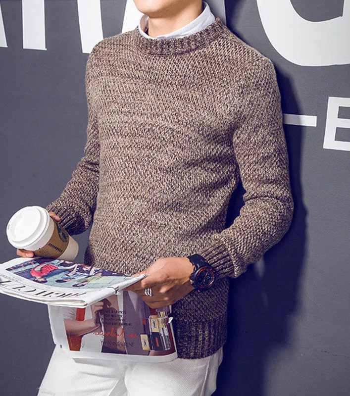 Autumn Winter Men Sweaters Cashmere Wool Pullovers Knitting Thick Warm Designer Slim Fit Casual Knitted Man Knitwear