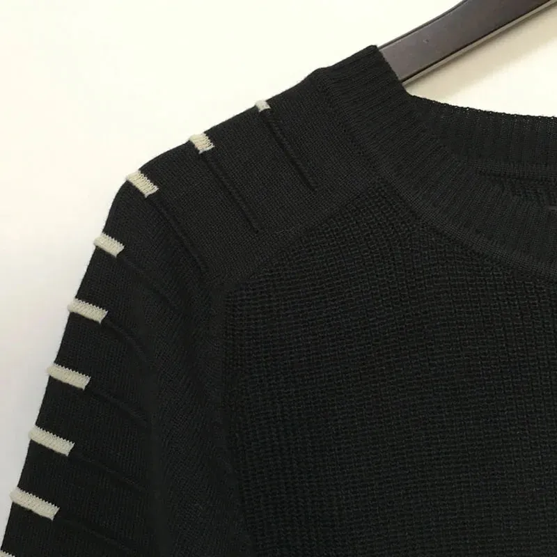 Autumn Winter Sweater Men 2023 New Arrival Casual Pullover Men Long Sleeve O-Neck Patchwork Knitted Men Sweaters Streetwear