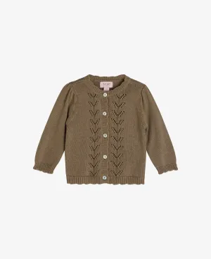 BABY 12GG ORGANIC COTTON CARDIGAN