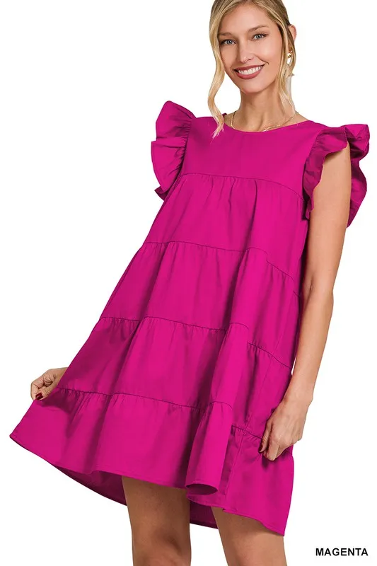 Babydoll Tiered Mini Dress