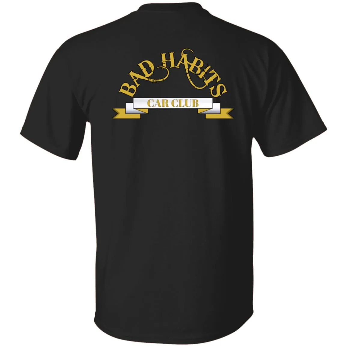 Bad Habits Car Club 2-sided print G500B Youth 5.3 oz 100% Cotton T-Shirt