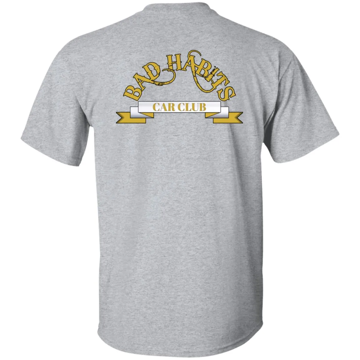 Bad Habits Car Club 2-sided print G500B Youth 5.3 oz 100% Cotton T-Shirt