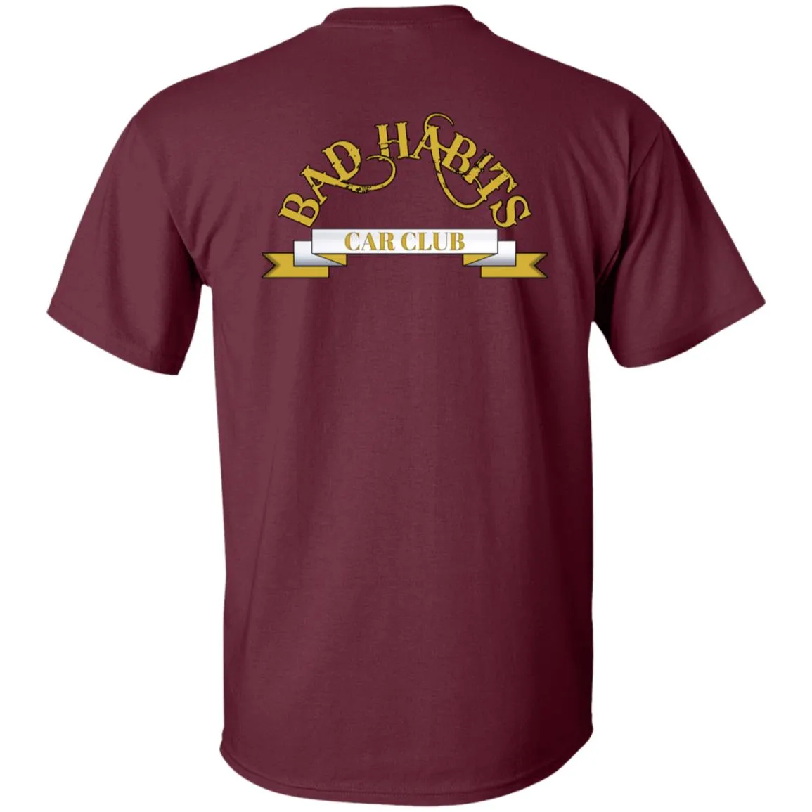 Bad Habits Car Club 2-sided print G500B Youth 5.3 oz 100% Cotton T-Shirt