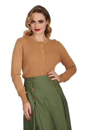 Banned Sylvia 50's Cardigan Biscuit Beige