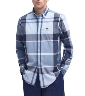 Barbour Mens Harris Tailored Fit Shirt Berwick Blue Tartan