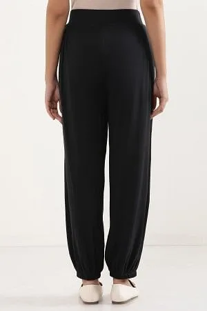 Black Pleated Harem Pants