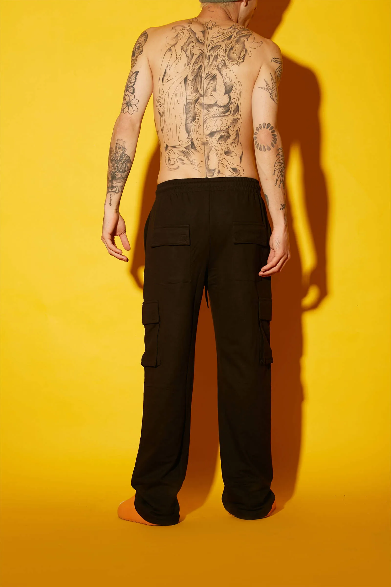 Black Utility Straight Fit Pant