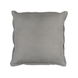 Bloom Euro Double Flange Pillow Lt Grey Linen 26X26 (Insert Included)