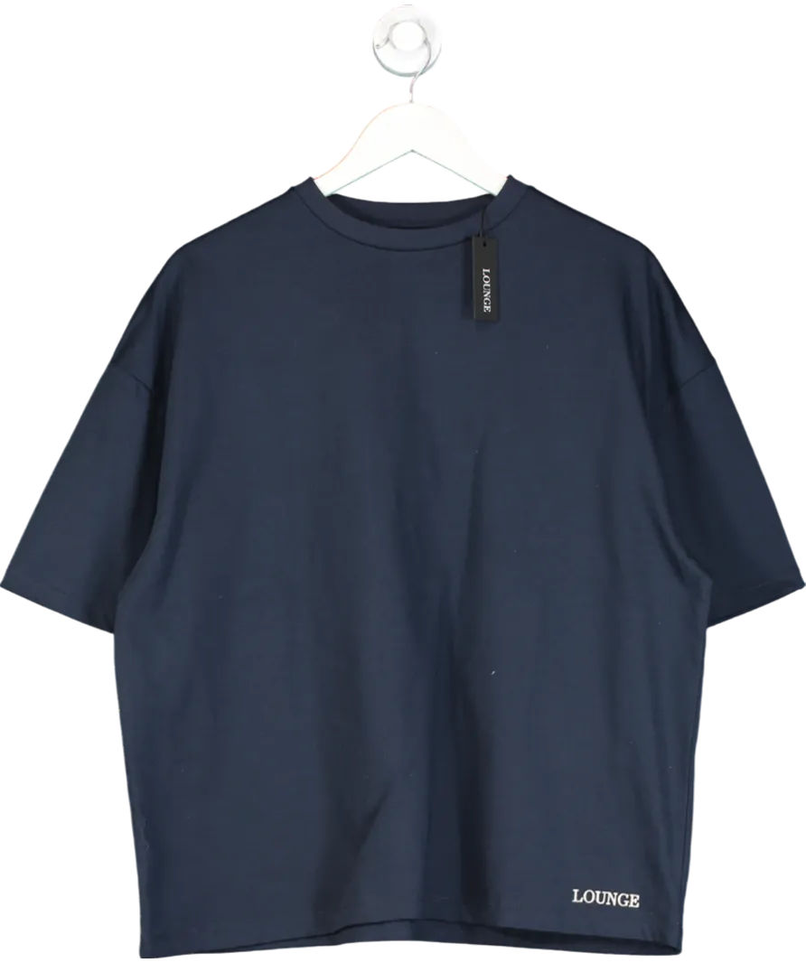 Blue Lounge Boxy Sunday Club T Shirt UK S