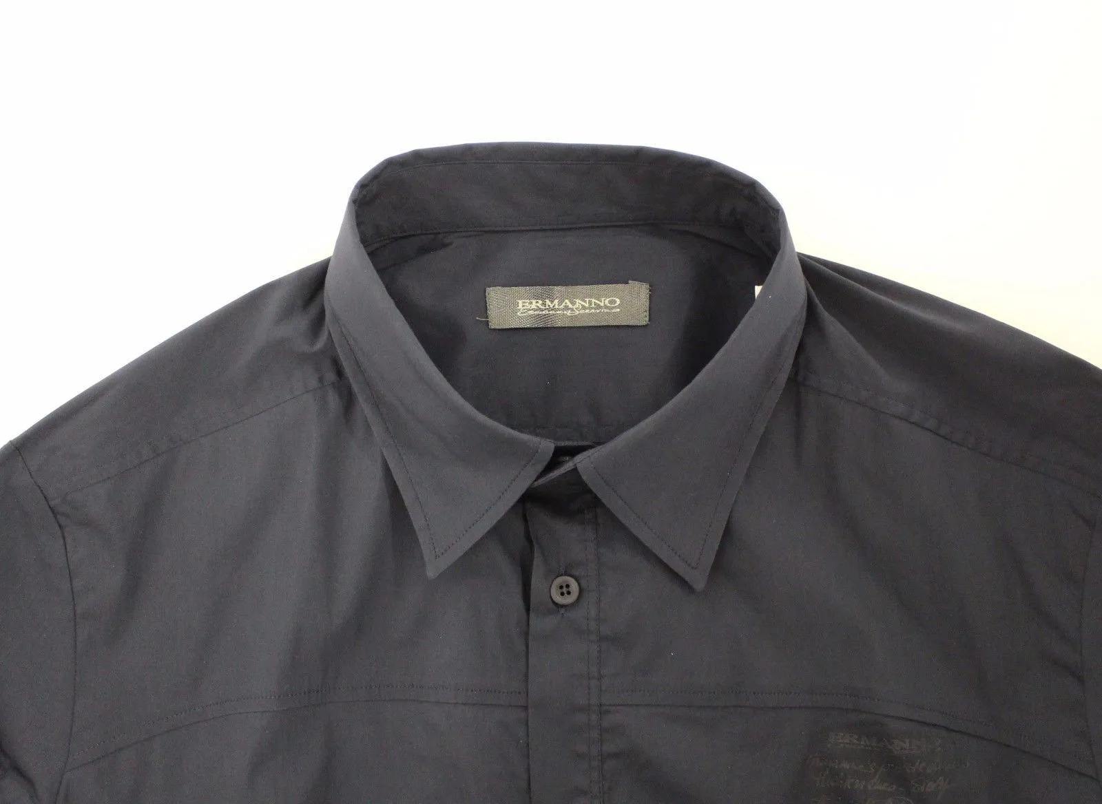 Blue Stretch Cotton Casual Long Sleeve Shirt