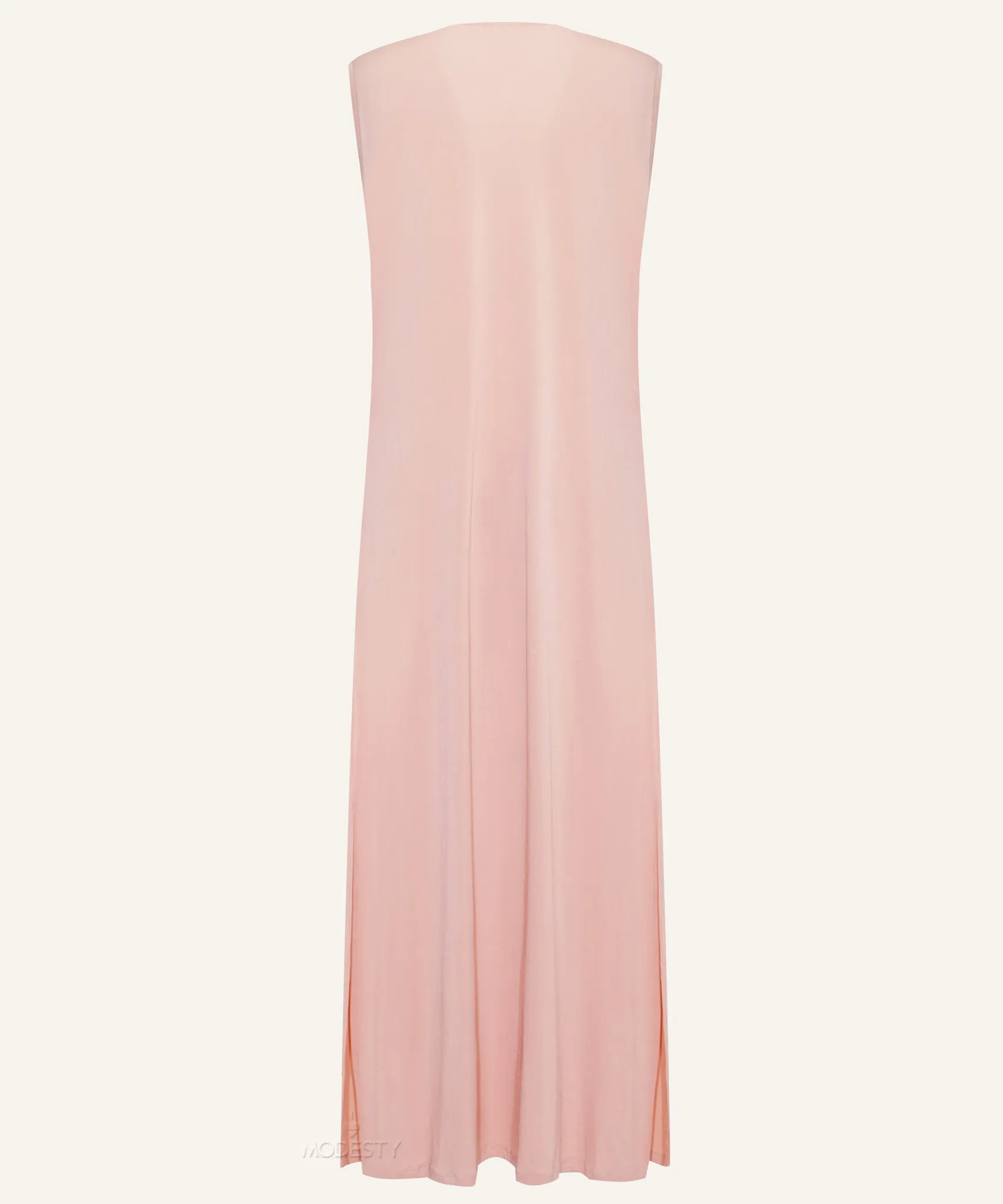 Blush Sleeveless Jersey Cardigan